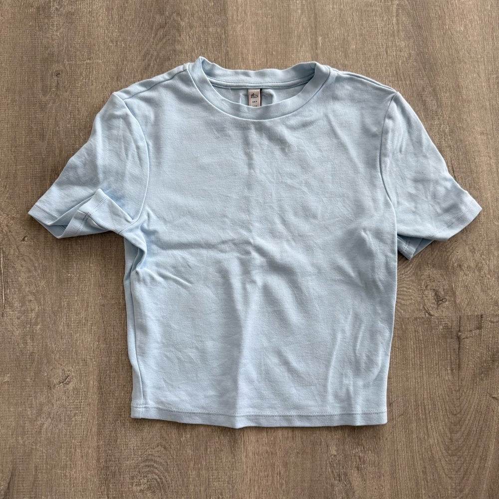 Oh Polly Blue Baby Cropped Tee Size US2